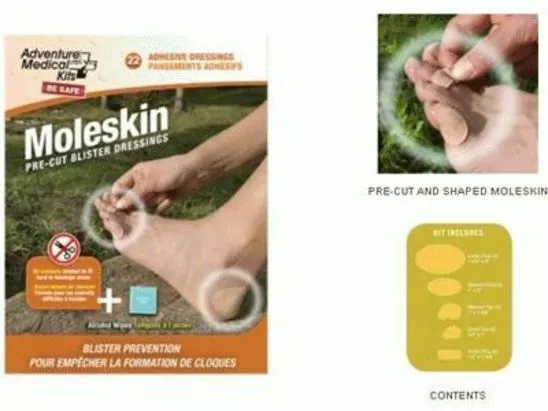 AMK Adventure Medical Kits AMK Moleskin Pre-Cut Blister Dressings 2 AMK Adventure Medical Kits AMK Moleskin Pre-Cut Blister Dressings - Image 2
